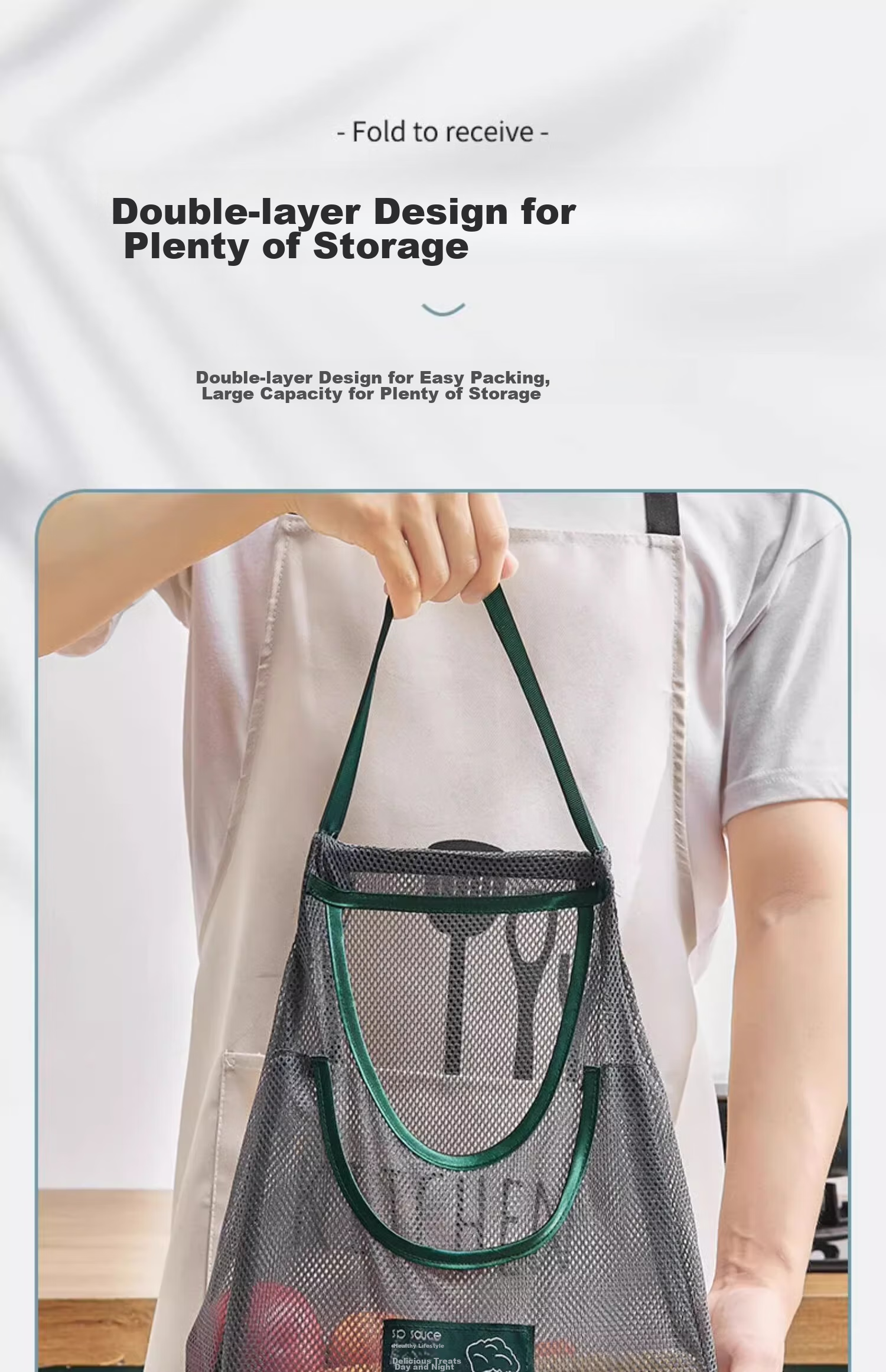 Jiadu Kitchen Storage Bag, Onion Ginger Garlic Storage Basket, Wall-Mounted Vegetable Basket, Storage Rack, Garlic Storage Hanging Bag, Storage Organizer 12