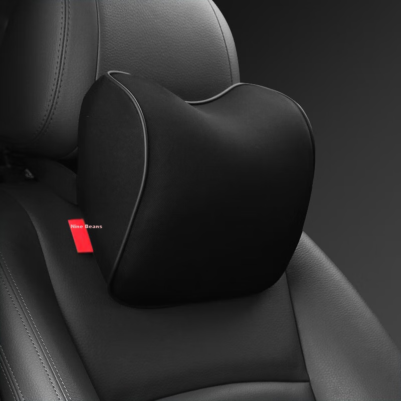 Jiubai Car Headrest, Space Memory Foam Headrest, Car Cushion, Neck Support Pillow, Black