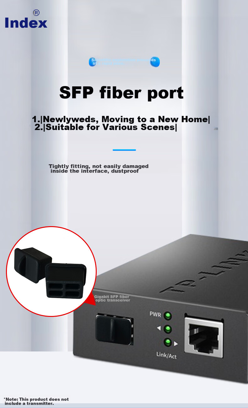 Suoli SFP Fiber Optic Digital CNC HUB Switch Module Interface Soft Silicone Dustproof Cap Plug / 100pcs / SFPA-100 1