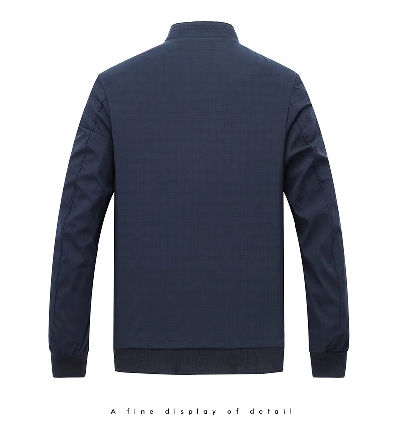 Baocaiyang Middle-Aged Dad Casual Jacket for Men, Spring And Autumn Stand-Up Collar Cadre Uniform Outerwear, Middle-Aged And Elderly Men's Clothing 4