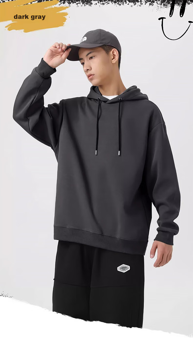 Warrior Sweatshirt for Men, Spring And Autumn New Style Cotton Sports Top, Loose Casual Heavy Hooded Jacket for Men, White, Size M 20