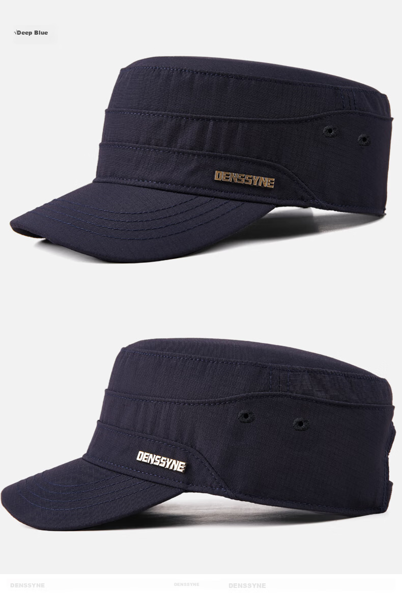 Denssyne Spring And Autumn Short Brim Quick-Dry Flat Top Hat for Middle-Aged And Elderly, Outdoor Casual Sun Protection Baseball Cap, All-Season Dad Hat 9
