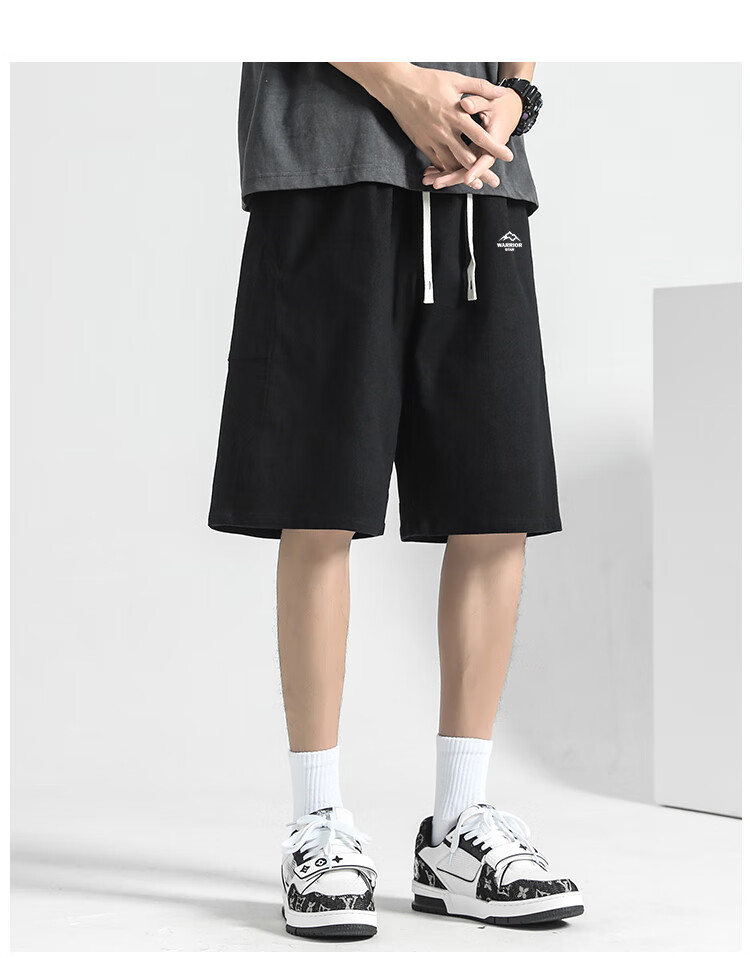 Huili Men's Shorts, Breathable Loose-Fitting Five-Point Pants, Summer Sports Trousers, Trendy Pants, Quick-Dry Casual Pants 11