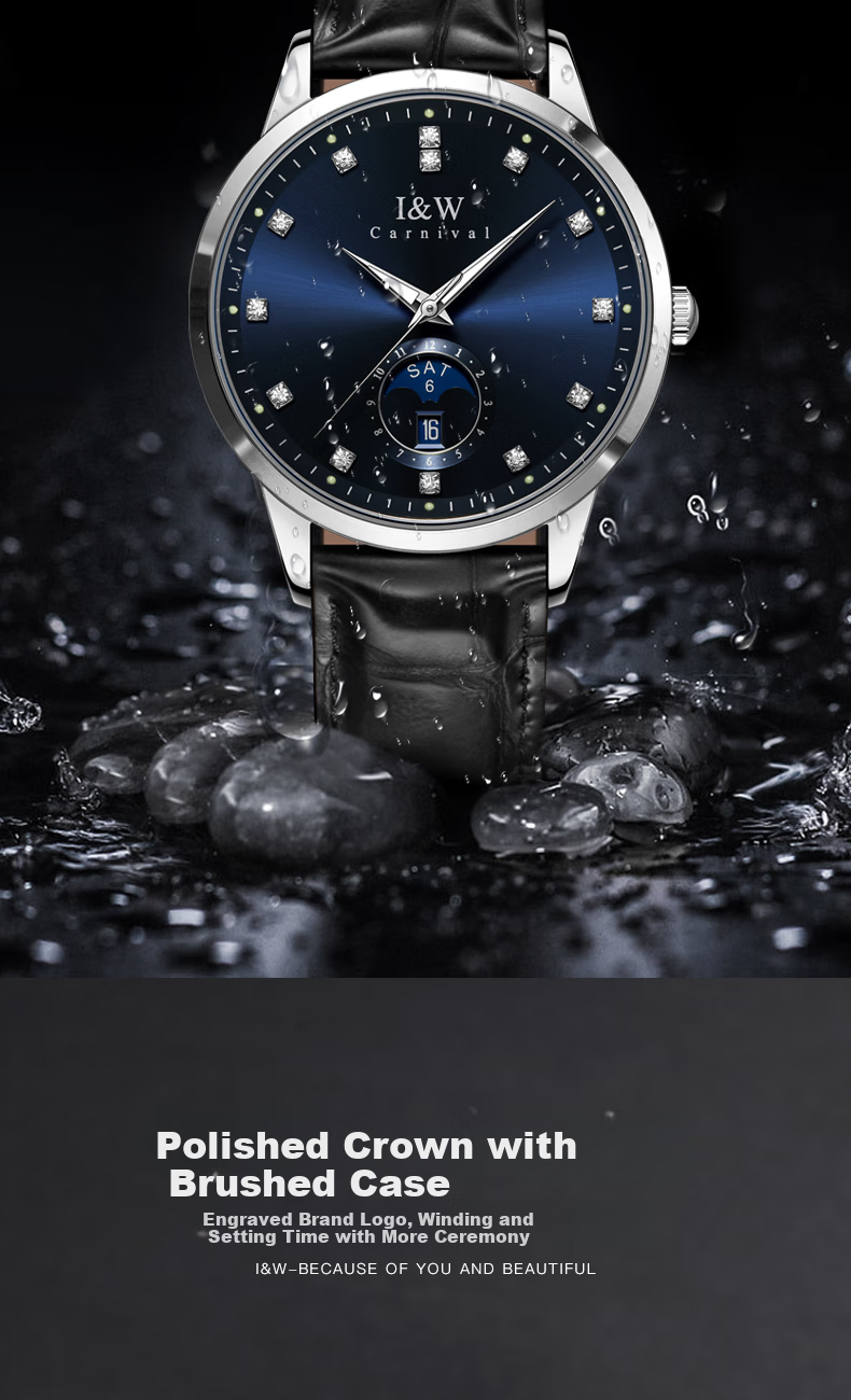 Aiwochi Swiss Iw Watch, Men's Mechanical Watch, Fully Automatic, 2026 New Model, Official Authentic Product, Men's Famous Watch Brand, Men's Timepiece 12