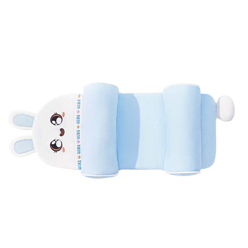 Qicaiboshi Baby Rice-Shaped Shaping Pillow for Newborns 0 to 6 Months And Above, Correcting Posture And Preventing Flat Head Syndrome, Blue