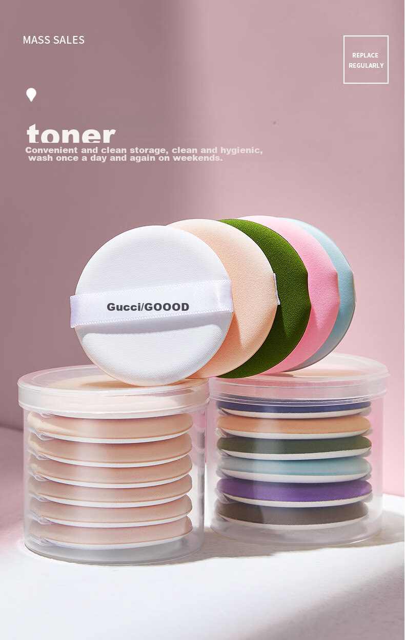 Goood Air Cushion Powder Puff, Loose Powder Sponge, BB Cream (7 Mixed Colors), Dual-Use Makeup Tool for Dry And Wet Applicatio 1