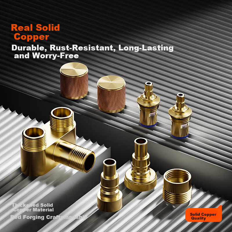 Haili Copper One-In Three-Way Angle Valve with Dual Control, Washing Machine Faucet, Detachable Water Stopper, 4/6 Points B22G