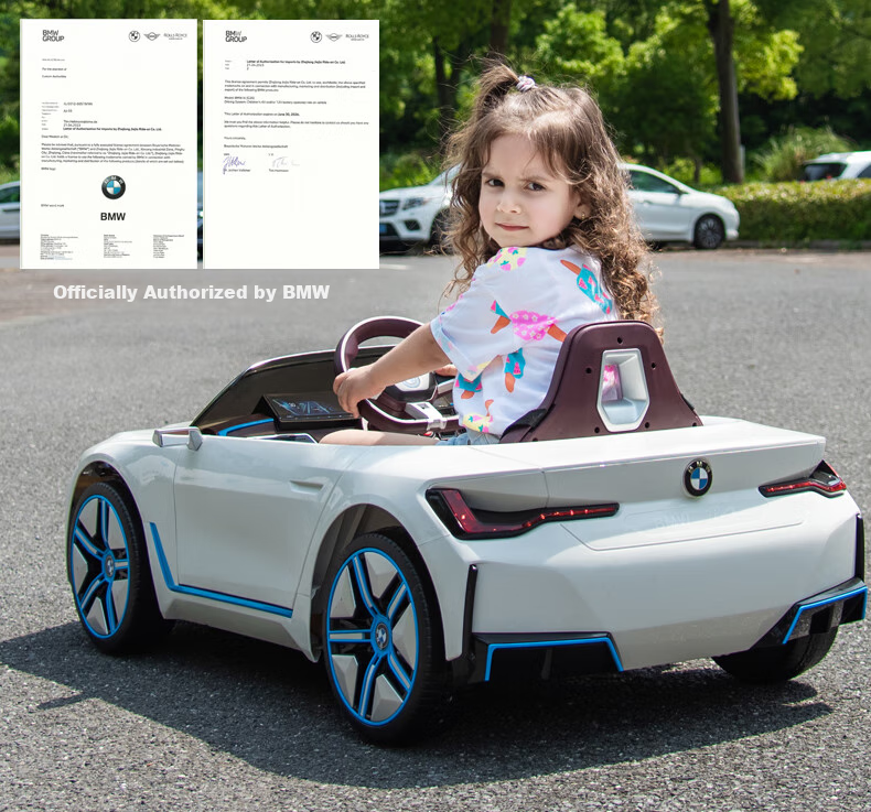 BeRica BMW Authorized Children's Electric Car, Rocking Four-Wheel Drive, 115cm, 30kg Load Capacity, Four-Wheel Toy Car 4