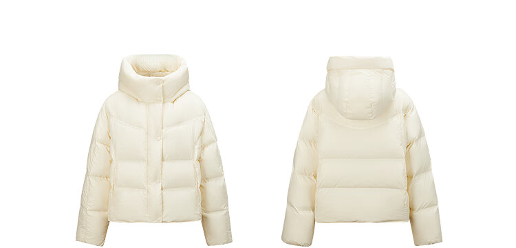 Taipingniao Women's down Jacket with Hood, Puffer Winter Warm Coat, Pink Short Style, XS 43
