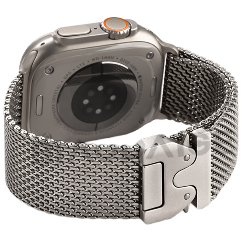 Biaodaige Suitable for Apple Watch Band S12/11, High-End Breathable IWatch Ultra 4/2/3 Strap, S10/S9/S8/S7 Parachute-Style Band, 45/46/49MM Titanium