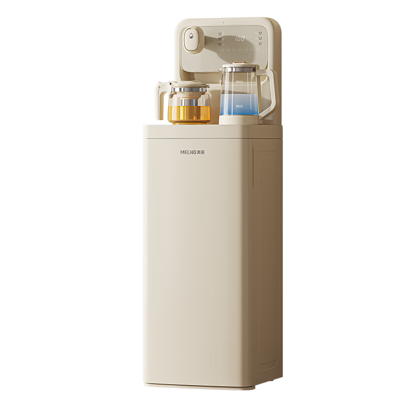 MeiLing Tea Bar Machine for Home Use, Multifunctional All-In Cabinet with Cooling Function, Bottom-Loading, Strontium-Rich Mineralized Bottom, Water Supply from Top, Intelligent Constant Temperature Water Dispenser MY-DAN7001B [Mobile Phone Remote Control]