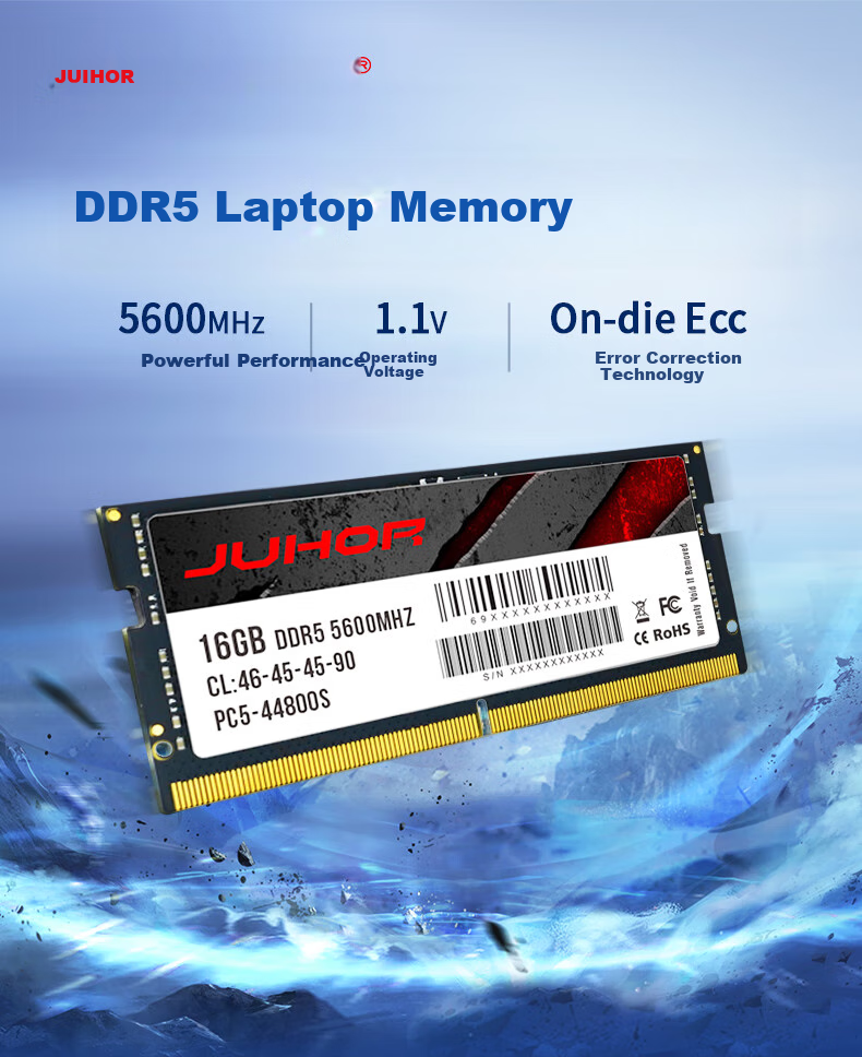 JUHOR 16GB DDR5 5600 Laptop Memory Module, Boosting AI Performance 1