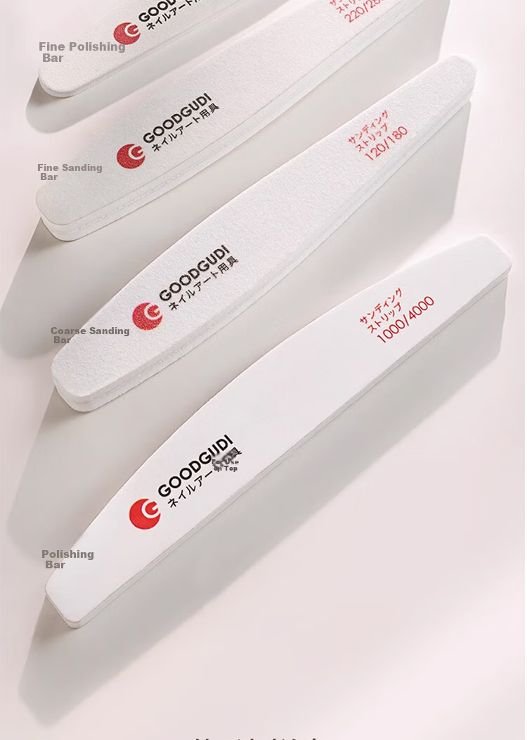 Goood 3 Double-Sided Nail File Sanding Strips for Manicure, Professional Nail Salon Polishing And Filing Tool Set 18