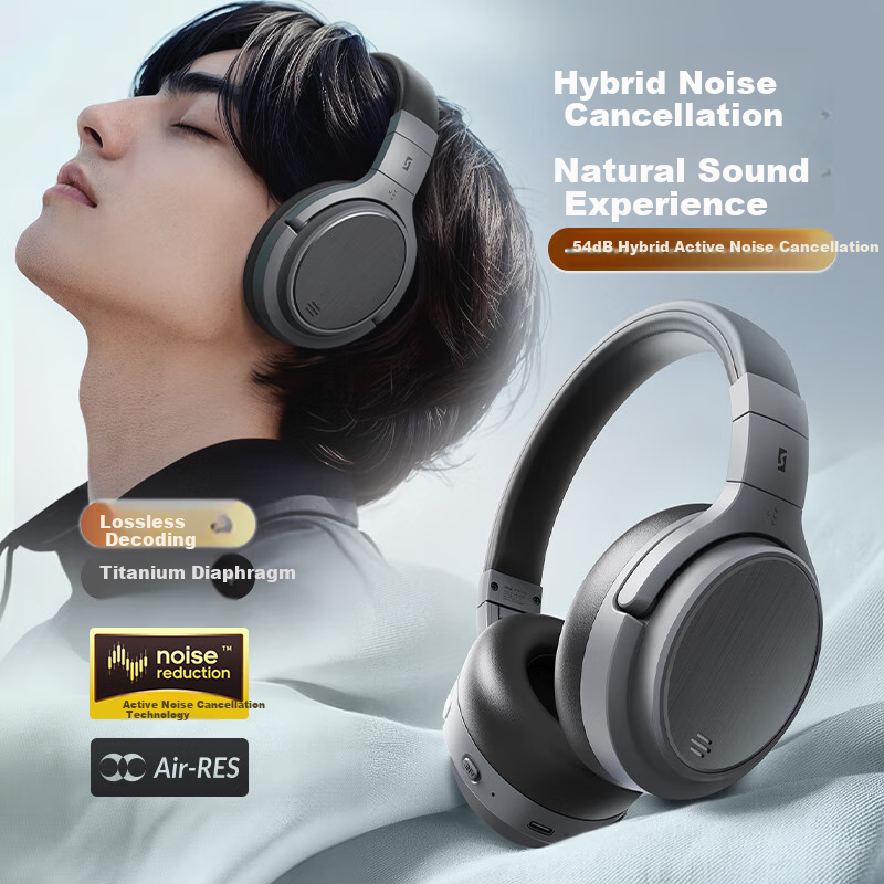 Holy Serpent Gazer [2026 New Model | Hybrid Active Noise Cancellation] Bluetooth Headphones, Over-Ear Wireless Gaming Headset with Sound Isolation, Compatible with Apple, Huawei, Xiaomi Computers And PC