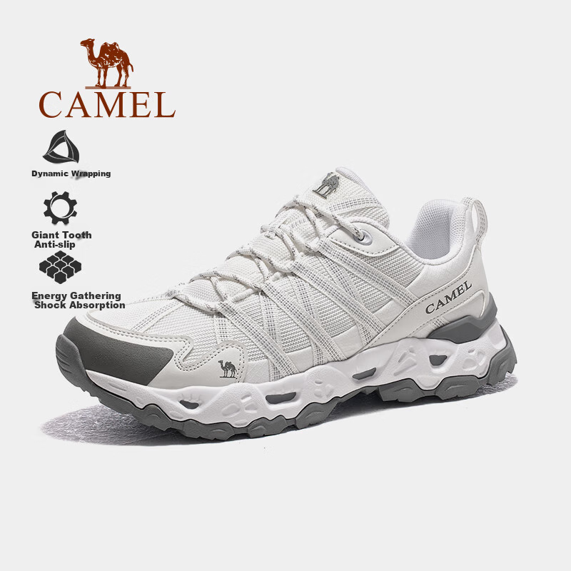CAMEL [Wang Junkai's Choice - Qingyan] Hiking Shoes for Men And Women, Outdoor Breathable Sports Shoes, Non-Slip Wear-Resistant Trekking Footwear