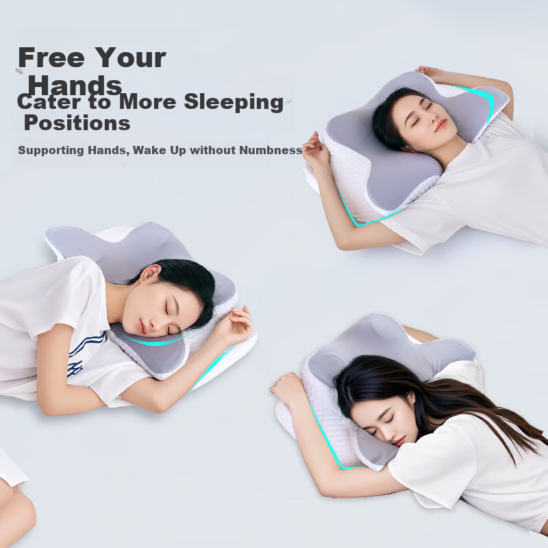 Howtreats Cervical Pillow for Adults, Sleeping Neck Support Pillow, Side Sleeping Pillow, Double-Layer Pillow, Deep Sleep Ergonomic Memory Foam Pillow