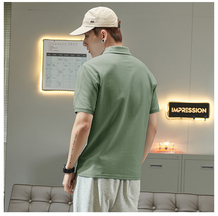 TonLion 2026 New Short Sleeve Polo Shirt Summer Men's Short Sleeve Collar Casual Versatile Top 11