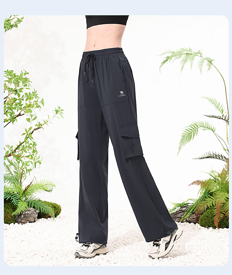 CAMEL Ice Cooling Sun Protection Workwear Women's Casual Outdoor Sports Long Pants Y25BAVLZ006 Hibiscus Pink XL 16