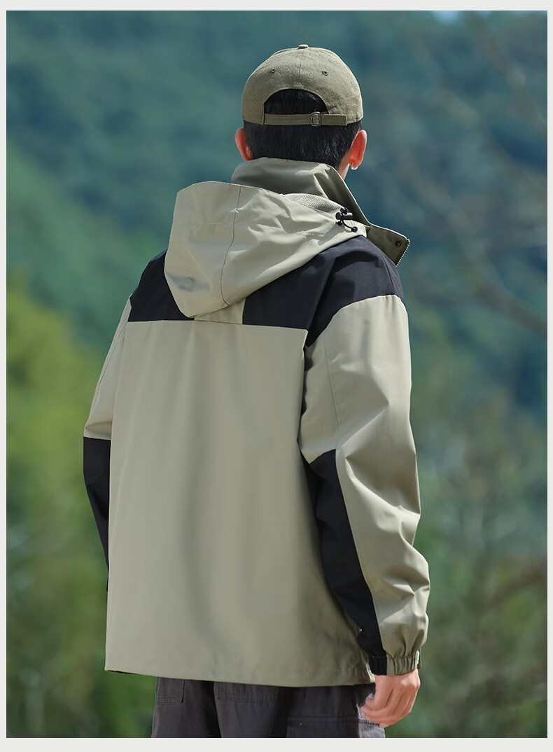 JEEP Three-In Windproof Mountaineering Jacket for Men, Spring And Autumn Outdoor Two-Piece Set 14