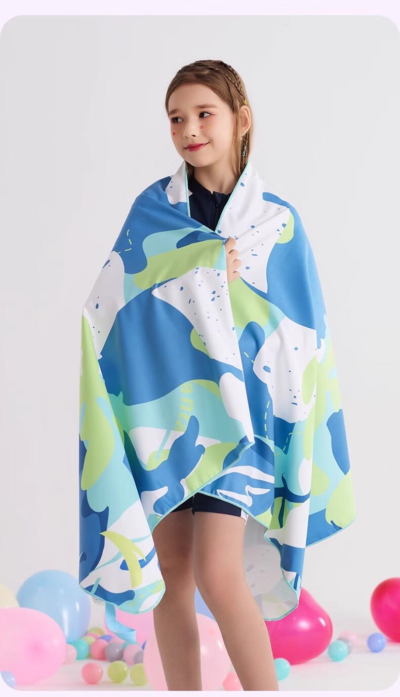 ANTA Children's Quick-Drying Swim Towel Cape, Absorbent And Fast-Drying Bathrobe, Portable And Wearable for Boys And Girls in Summer 14