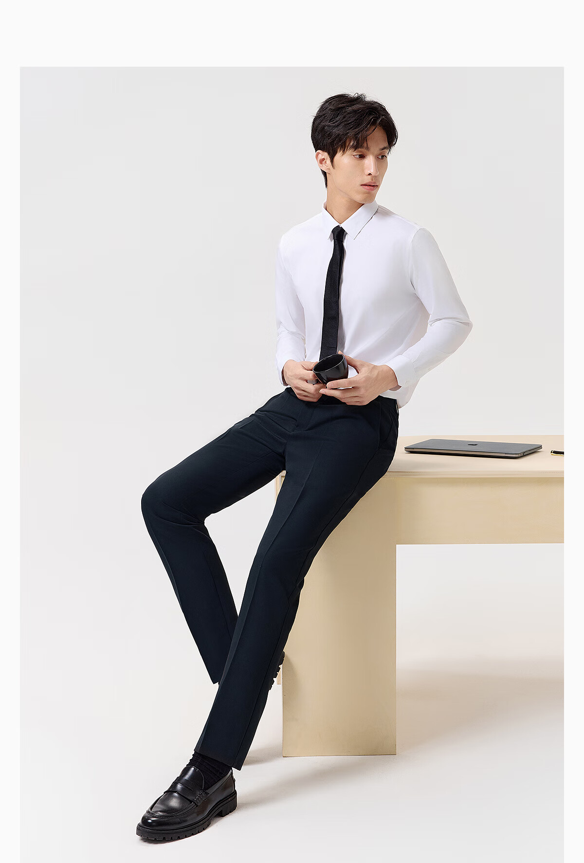 Hodo Wrinkle-Resistant Non-Iron Men's Business Formal Straight-Leg Dress Pants 20