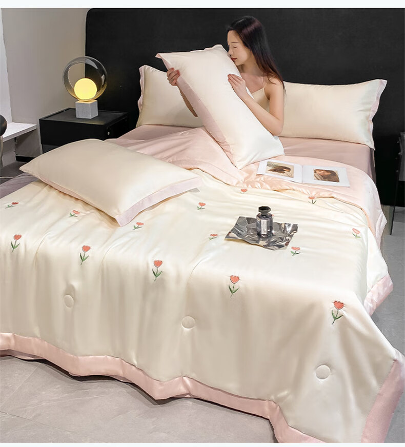 MUJI Washable Ice Silk Class A Summer Quilt Air Conditioning Quilt Core 10% Soy Double 200*230cm 11