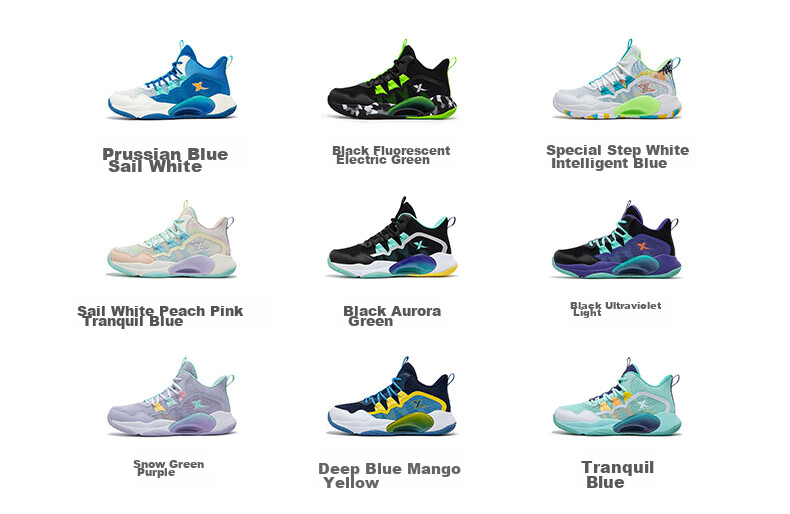 XTEP Children's Unisex Shock-Absorbing Wear-Resistant Basketball Shoes for Young National Champions, Deep Blue/mango Yellow, Size 39 27