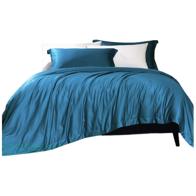 FUANNA Duvet Cover Single Piece Pure Cotton 100 Count Long-Staple Cotton Sateen Antibacterial Quilt Cover All-Cotton Double Bed Cover for Single Or Double Bed, 1.5 Meters Wide