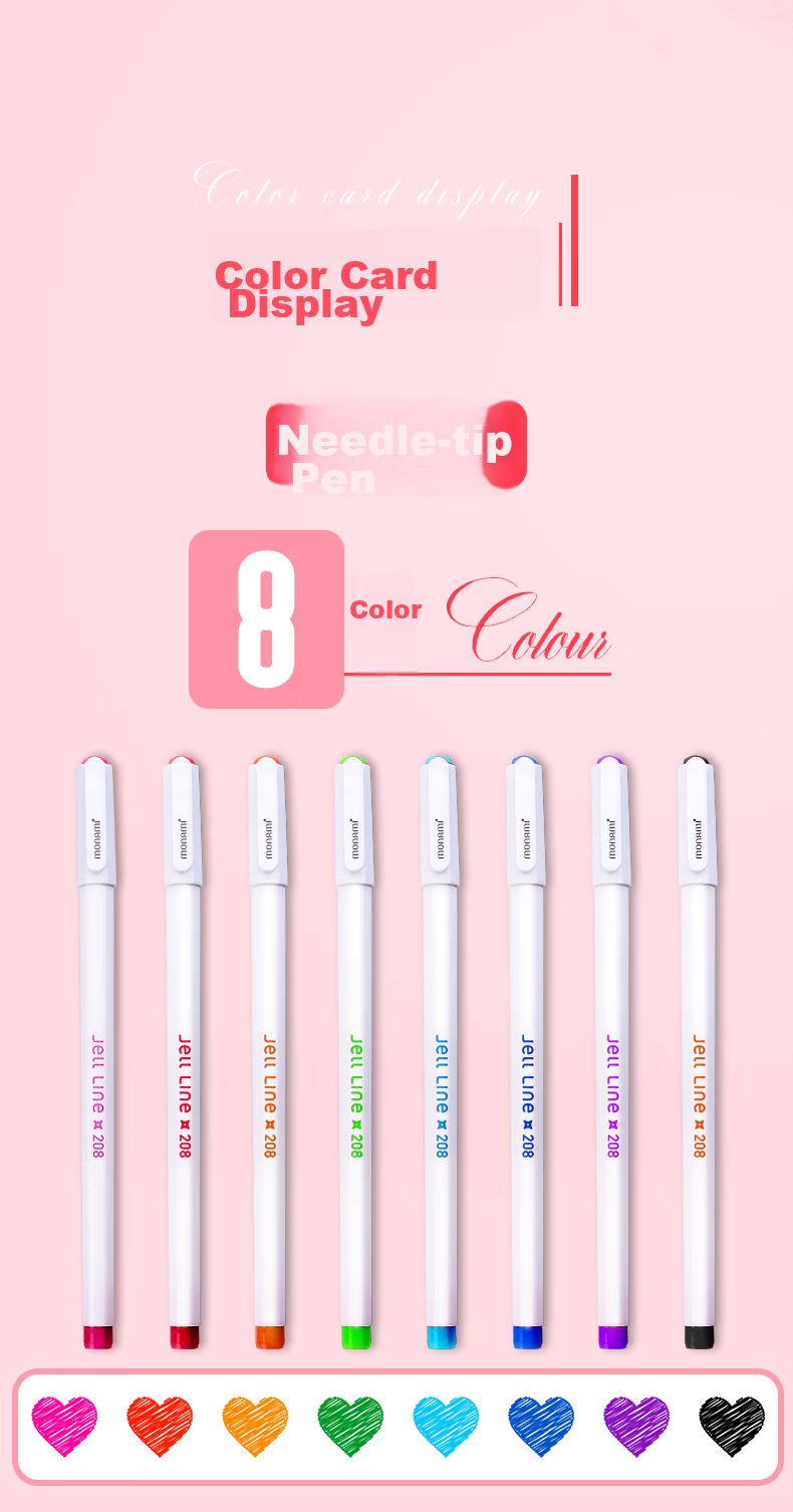Monami [Back to School Essential] Monami (Monami) Needle-Tip Gel Pen Set with Frosted Colorful Barrel, Ballpoint Pen, Signature Pen, 0.5mm Black Ink, 02091-6 Pack 11