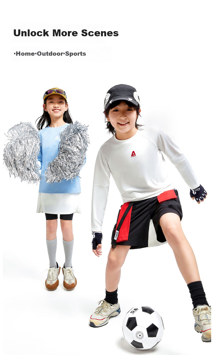 Annil Children's Clothing, Boys And Girls Long-Sleeve T-Shirt, 2024 Autumn New Style, Casual Solid Color, Moisture-Wicking And Breathable, Off-White, Size 170 4