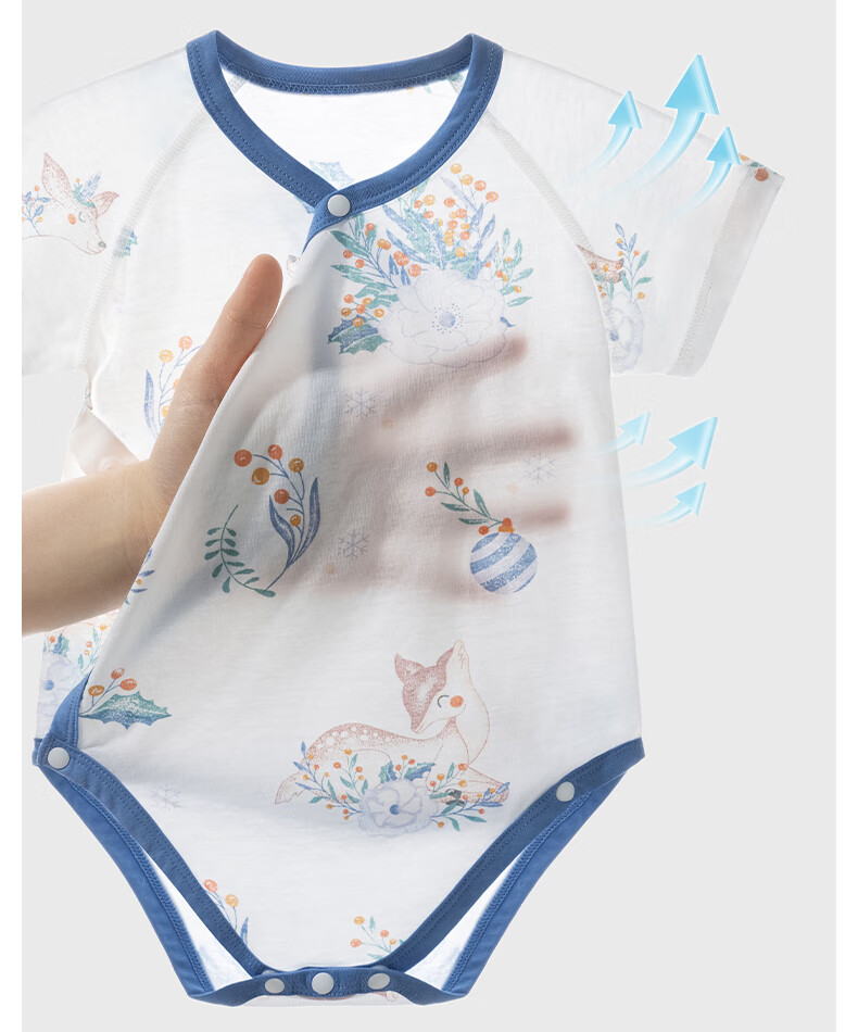 Beitaisi Baby Romper, Summer Infant Clothing, Short-Sleeve Belly-Protecting Pajamas, for Boys And Girls, Newborn Pure Cotton Onesie 8