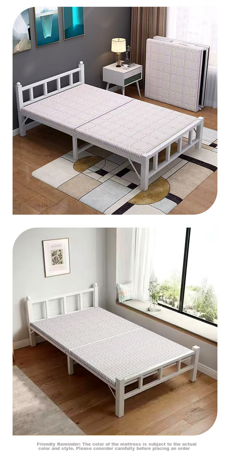Churong Folding Bed, Single Or Double, Nap Bed, Simple Portable Office Napping Companion Bed, Thickened Frame Camping Cot 3