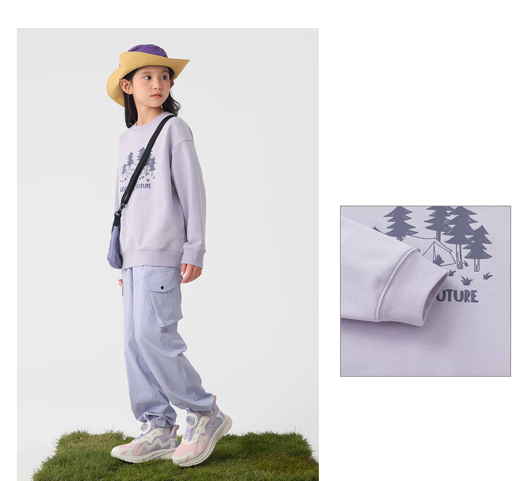 BALABALA Children's Clothing, Kids' Long-Sleeve Sweatshirt, Boys And Girls Spring Wear, Round Neck, Loose-Fitting Comfortable Top, 208125121206 20