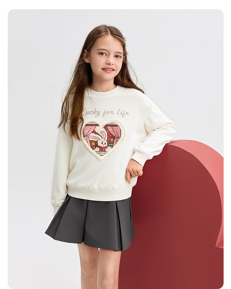 BALABALA Children's Clothing, Girls' Sweatshirt, Autumn T-Shirt for Older Kids, Sweet And Fashionable, 208325121002 9