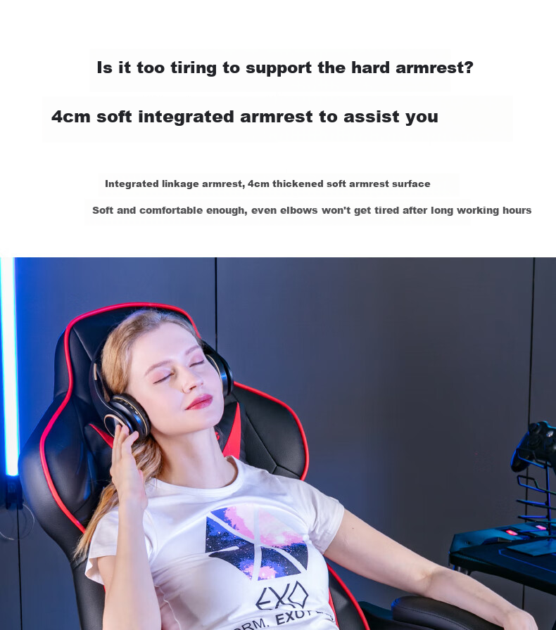 Starspace Gaming Chair, Computer Chair, Office Chair, Ergonomic Chair, Home Reclining Executive Chair, Model 92197H 23