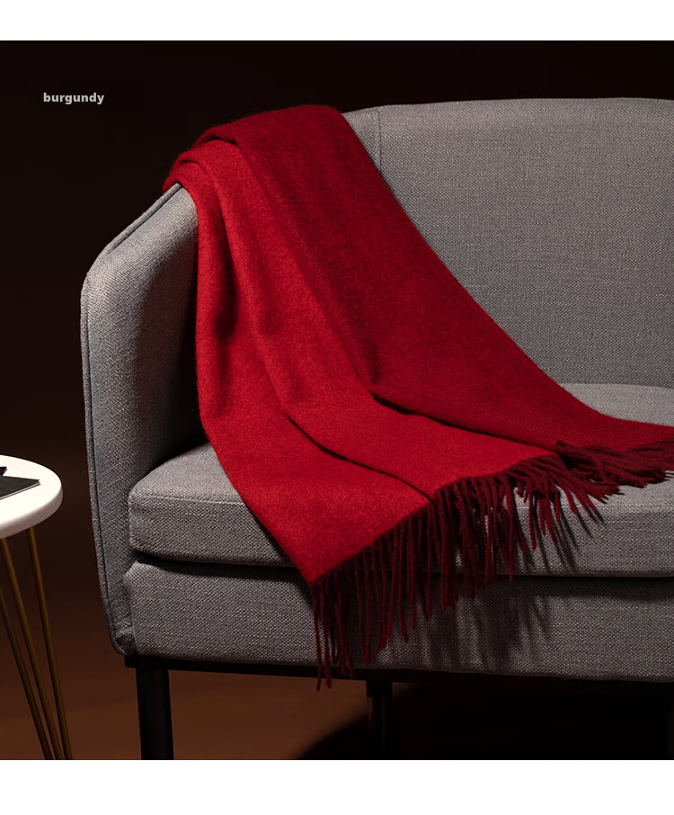 Hengyuanxiang 100% Pure Cashmere Double-Sided Shawl, Women's Scarf, Office Air Conditioning Wrap, Birthday And National Day Gift Box 9