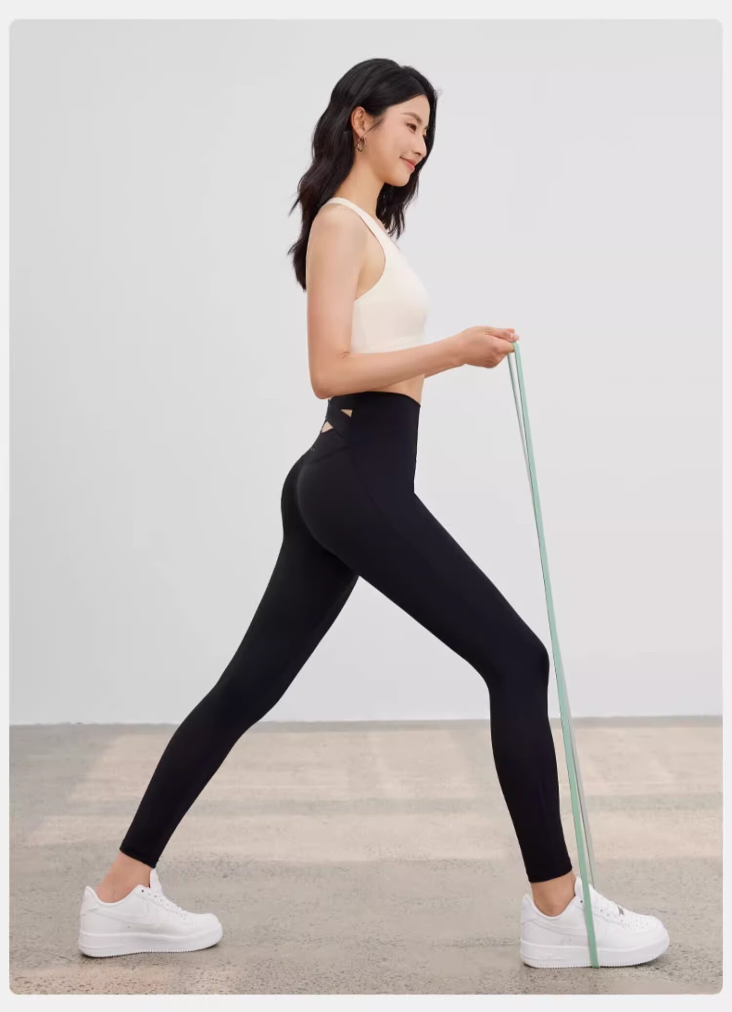 NEVER ME Yoga Pants for Women, Sports Fitness Leggings, Tight High-Waist Butt-Lifting Cycling Training Running Pants, Suitable for Outdoor Wear in Spring And Summer 21