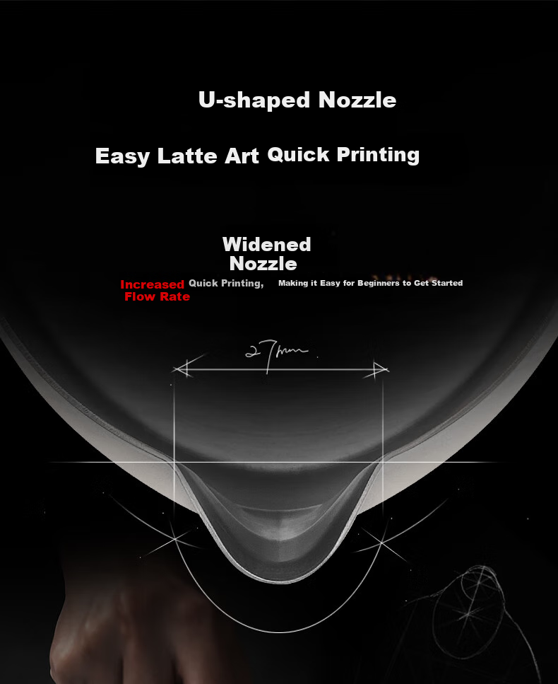 MHW-3BOMBER High-Performance GT Latte Art Machine, Professional Barista Italian Milk Foam Art Cup, Innovative U-Shaped Spout 7