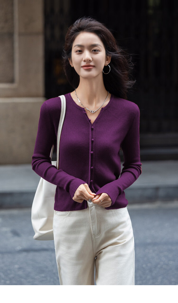 Dme [Light Mature Style Knit Sweater] Spring And Autumn Elegant Top Long-Sleeve Pullover Women's Sweater 8