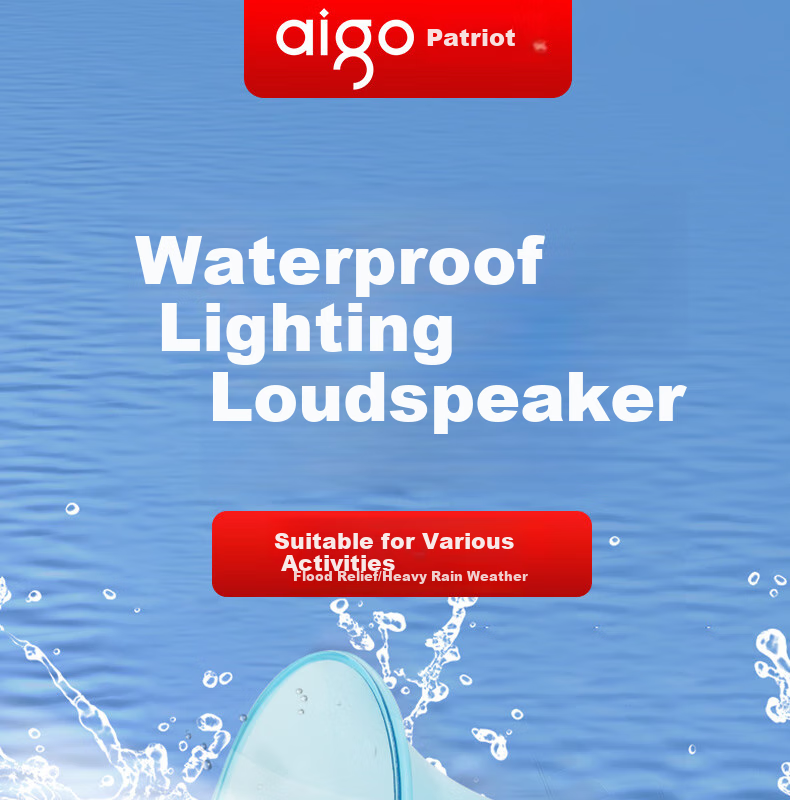 Aiguozhe A66 Large Megaphone Amplifier, Portable Recording Speaker for Promotions, Street Vendors, Sales, Shouting, Loud Public Address System, Rechargeable, Looping Playback Speaker, Lighting, And Megaphone 1