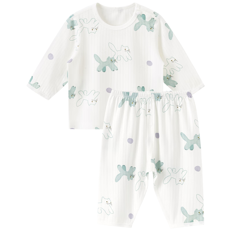Guaiqixiong Baby Boy And Girl Underwear Set, Home Wear Clothes, Infant Two-Piece Spring And Summer Thin Set, Spring And Autumn Pajamas for Childre