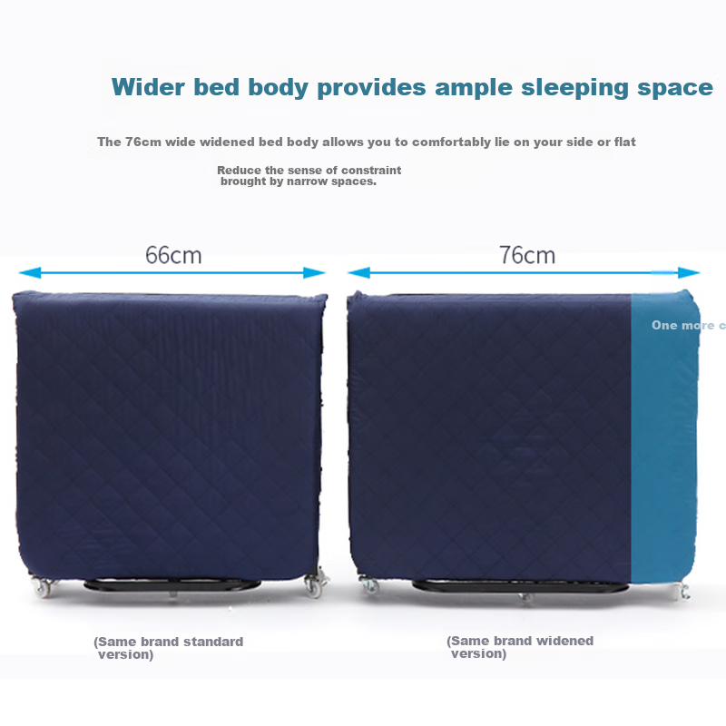 Ourunzhe Folding Bed, Foldable Single Office Nap Bed, Lounge Chair, Accompanying Care Bed, Outdoor Simple Bed, 76cm Thickened Foam