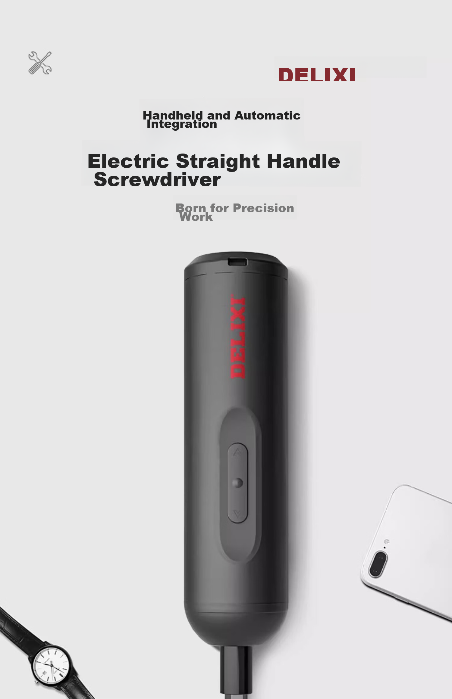 DELIXI ELECTRIC Electric Screwdriver, Portable Mini Multi-Function Rechargeable High-Voltage Insulated Screwdriver, Hand Drill, Electric Rotary Tool for Home Use 7