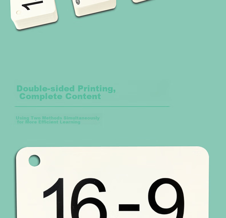 Huashimeng Mental Math Flashcards for First Grade Mathematics: Addition, Subtraction, Multiplication, And Division Tables, 0-20 Addition And Subtraction, 99 Multiplication And Divisio 4