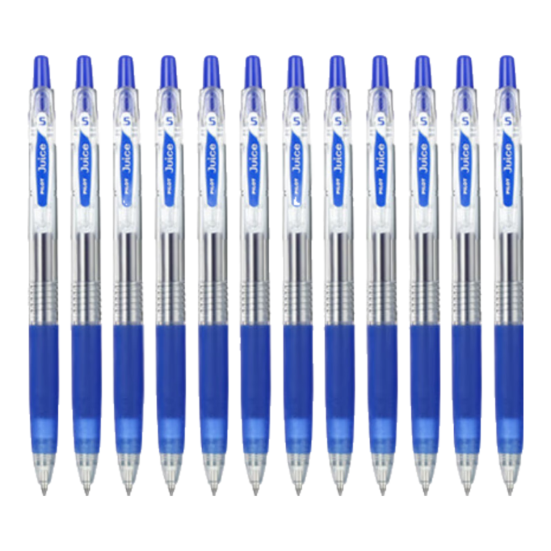 PILOT JUICE Retractable Blue Gel Pen, Stylish 0.5mm Signature Pen, Blue Ink Pen for Students' Exams And Practice, Water-Based Pen, Office Supplies Stationery Set, 10 Pens