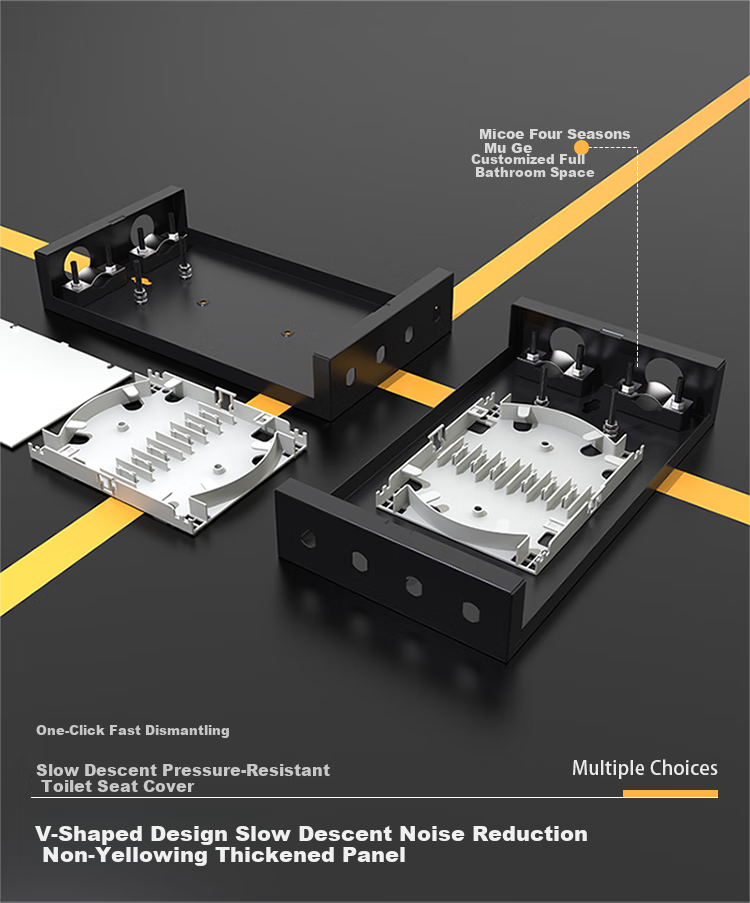Dashengguang Fiber Optic Terminal Box Desktop 4-Port ST/FC Round Connector, Empty Box, Telecom-Grade Optical Cable Fusion Splice Box, Optical Cable Extension Box, Optical Terminal Box, DSG-ZDH400 2