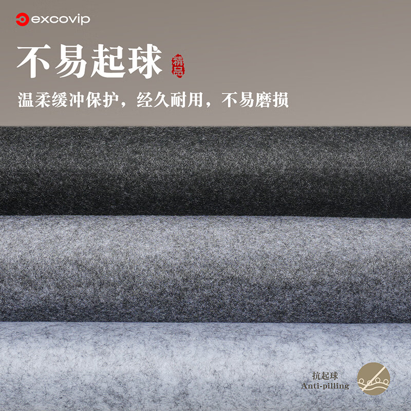 EXCO Edge-Locked Felt Mouse Pad, Computer Desk Mat, Extra Large Desk Mat for Office And Gaming, Wear-Resistant, Non-Slip, Rubber Bottom, Thickened E-Sports Keyboard Pad, 800*300mm, Dark Gray 0384 3