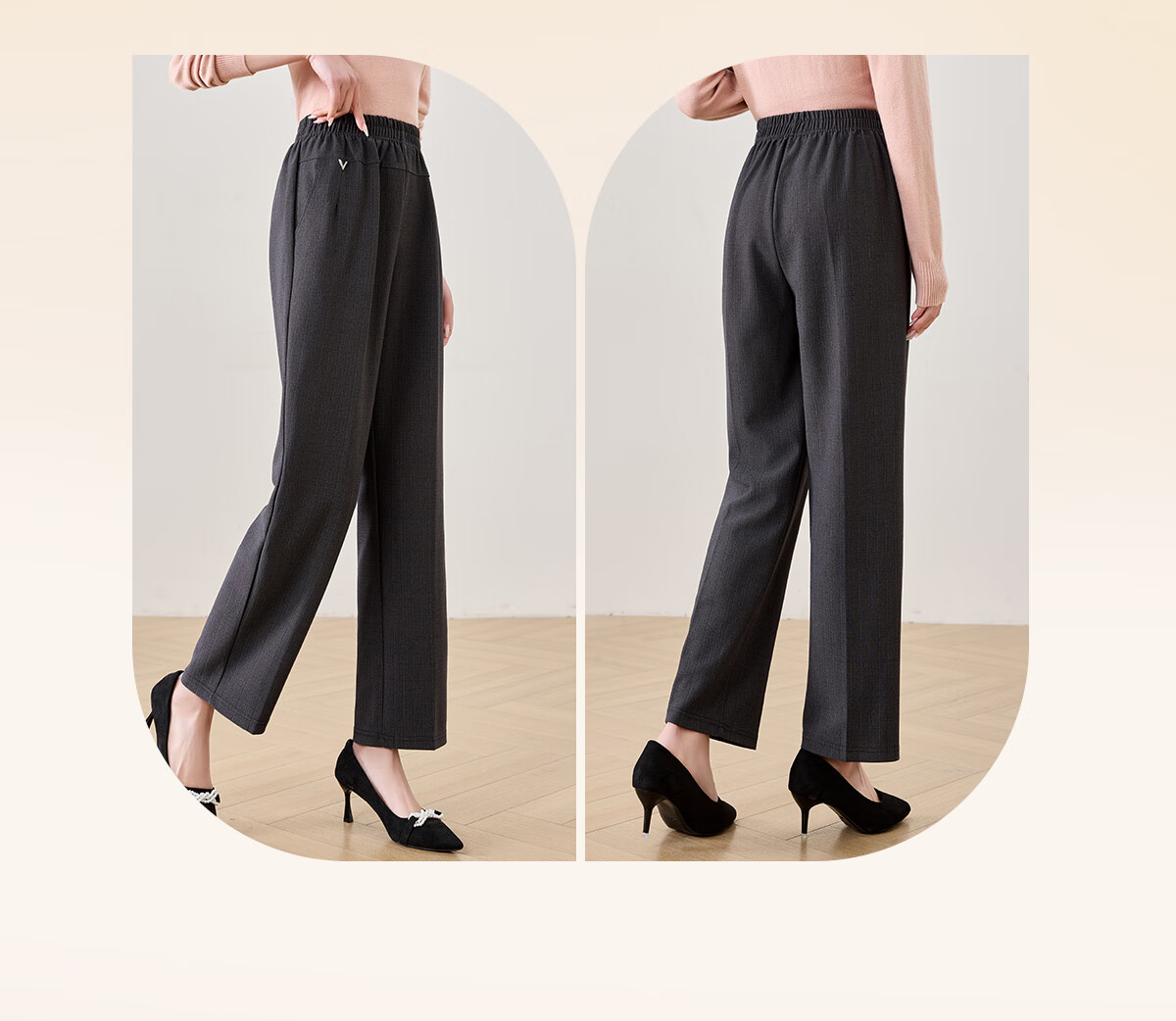 YUZHAOLIN Middle-aged and Elderly Women's Spring and Autumn Long Pants Casual Pants for Moms Y51X060 2
