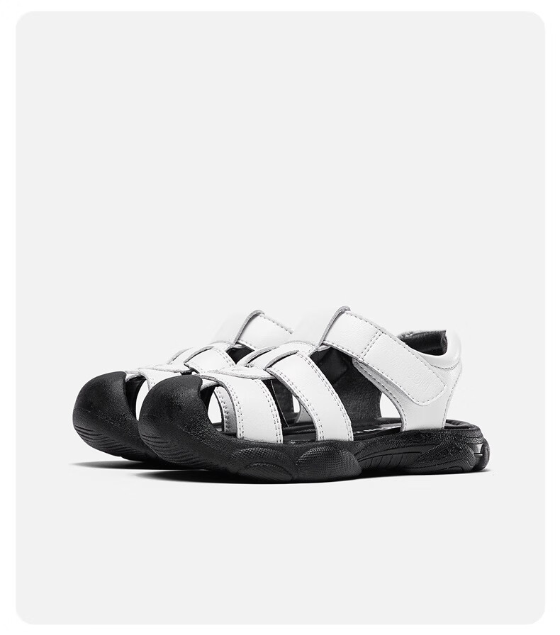 Yearcon Kids Summer Non-Slip Boys Beach Sandals Protective Toe Soft Sole Baby Sandals Black Size 27 8