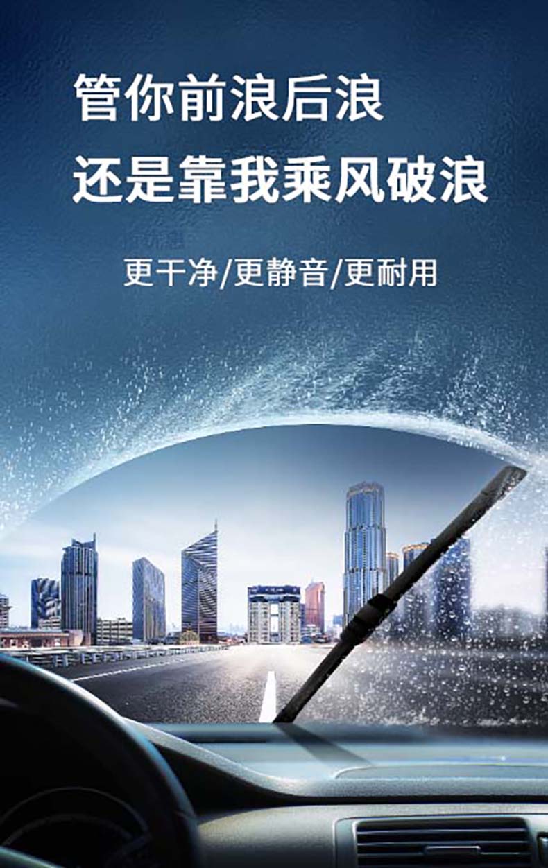 OBOSH, Doctor's Boneless Car Wiper Blade, Silent Natural Rubber Strip, for Changan CS35 PLUS/18-22 Models 1